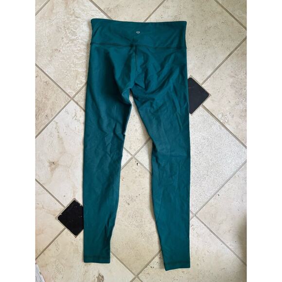 EUC Lululemon Wunder Under III 28” Deep Green Size 6 Yoga Pilates Working Out - Picture 2 of 9